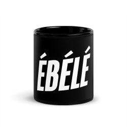 Black glossy mug