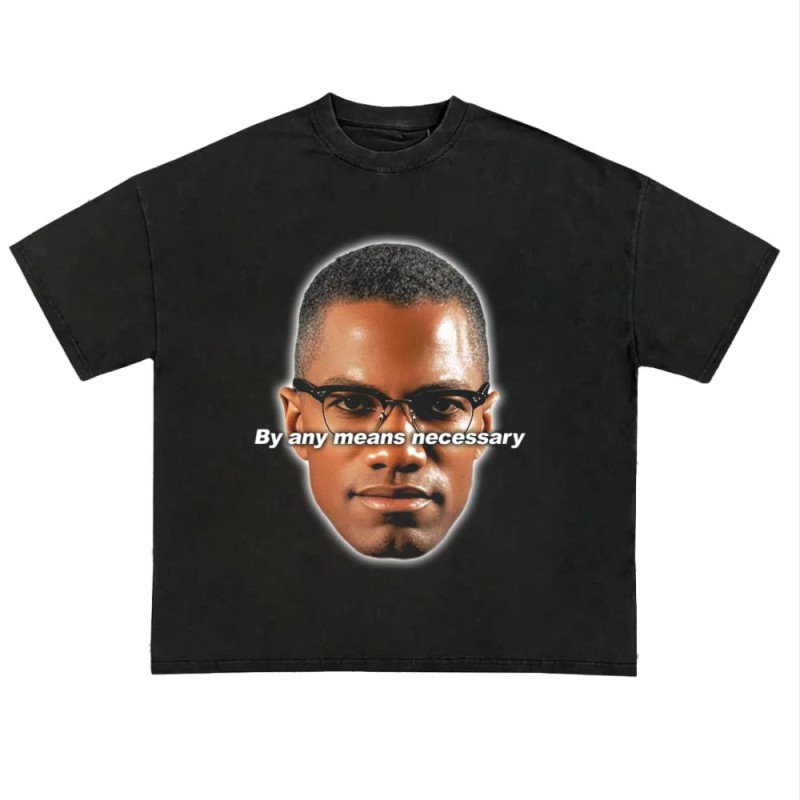 Malcom X premium heavyweight tee black