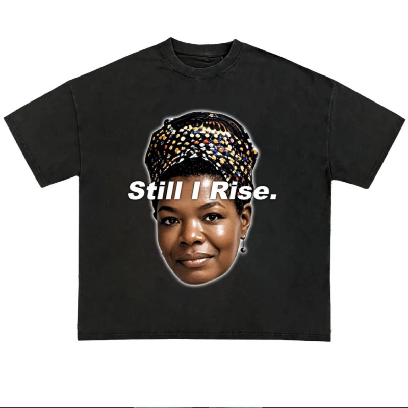 Maya Angelou premium heavyweight black tee